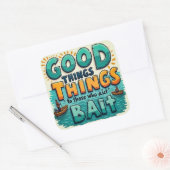 Een leuke Geviste herinnering Vierkante Sticker (Envelop)