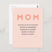 een leuke grappige kaart voor Moeder MOM (Voorkant / Achterkant)