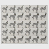 Een leuke grappige schets met een trendy bril. cadeaupapier (Vlak)