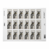 Een leuke grappige schets met een trendy bril. etiket (Full Sheet)