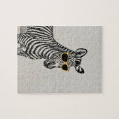 Een leuke grappige schets met een trendy bril. legpuzzel (Horizontaal)