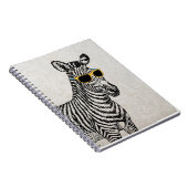 Een leuke grappige schets met een trendy bril. notitieboek (Rechterzijde)