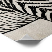 Een leuke grappige schets met een trendy bril. poster (Hoek)