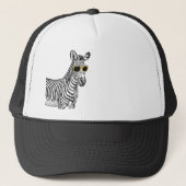 Een leuke grappige schets met een trendy bril. trucker pet (Voorkant)