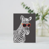 Een leuke, grappige, witte schets met een bril briefkaart (Staand voorkant)