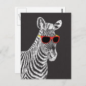 Een leuke, grappige, witte schets met een bril briefkaart (Voorkant / Achterkant)