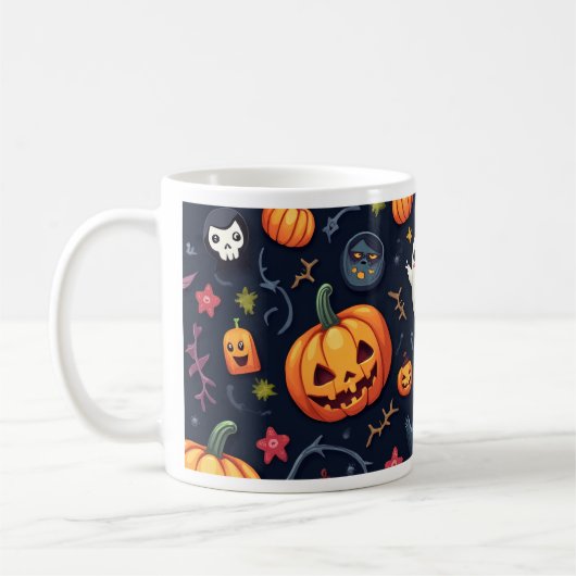 Een leuke Halloween cup Koffiemok (Links)