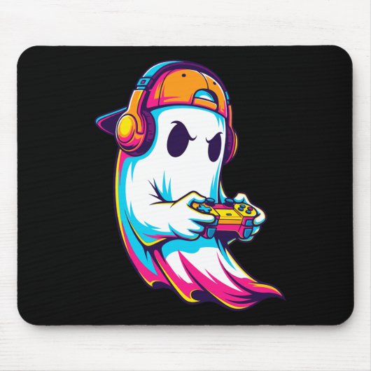 Een leuke Halloween Ghost Gamer Muismat (Voorkant)