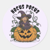 Een leuke Halloween Witch Sticker (Voorkant)