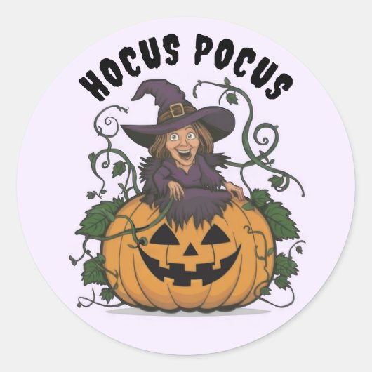 Een leuke Halloween Witch Sticker (Voorkant)