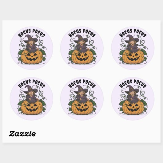Een leuke Halloween Witch Sticker (Vel)
