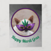 Een leuke Happy Mardi Gras-foto van een fijn maske Briefkaart (Voorkant)