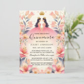 Een leuke Joy Lily Twin Dual Joint Dubbele Quincea Kaart (Staand voorkant)