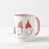 Een leuke kat met gnoompet voor kerstmis. mok (Voorkant rechts)