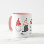 Een leuke kat met gnoompet voor kerstmis. mok (Voorkant links)