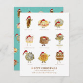 Een leuke kerstillustratie voor een koekje bakken (Voorkant / Achterkant)