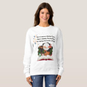 Een leuke kerstman die boeken levert voor het Shir Trui (Voorkant volledig)