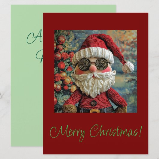 Een leuke kerstman Kaart (Voorkant / Achterkant)