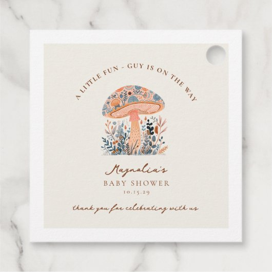 Een leuke kleine man is op de weg Baby shower Bedankjes Labels (Achterkant)