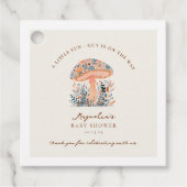 Een leuke kleine man is op de weg Baby shower Bedankjes Labels (Voorkant)