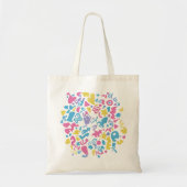 Een leuke kleurrijke pastelkleuren vormen tote bag (Voorkant)