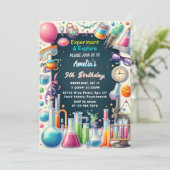 Een leuke lab Kinder Geek Nerd Mad Science 9e Verj Kaart (Staand voorkant)