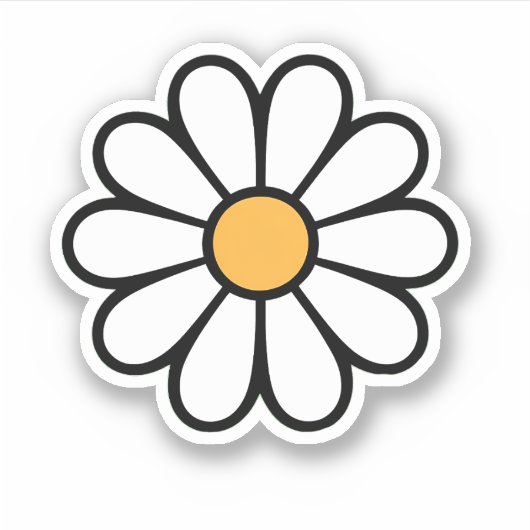 Een leuke madeliefje sticker (Voorkant)