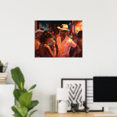 Een leuke Miami avond met vrienden Poster (Thuiskantoor)