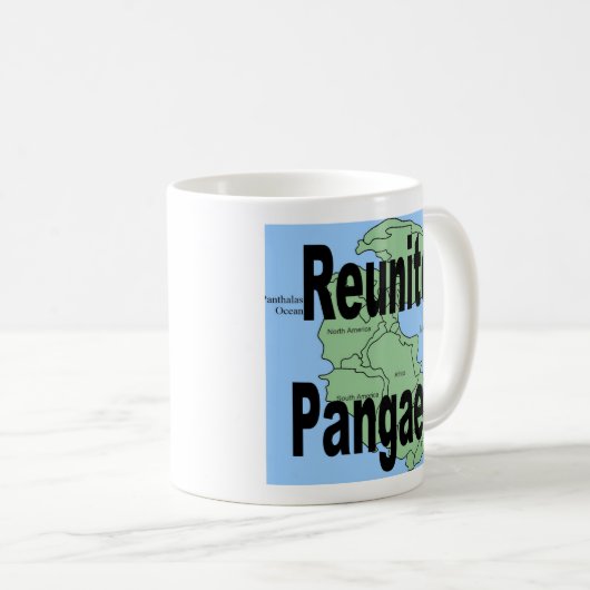 Een leuke mok "Reunite Pangaea" (Voorkant rechts)