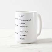 een leuke mok voor het meten van koffie (Voorkant rechts)