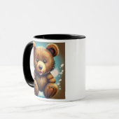 Een leuke, mooie, pluche-noeve. mok (Voorkant links)