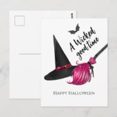 Een leuke, ondeugende Halloween Briefkaart (Voorkant / Achterkant)