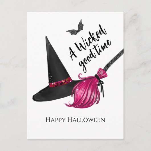 Een leuke, ondeugende Halloween Briefkaart (Voorkant)