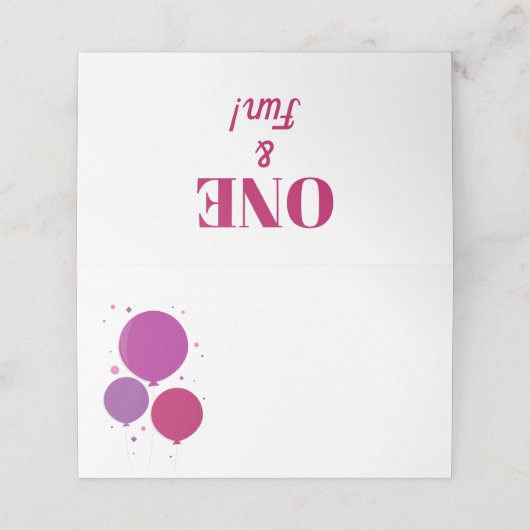 Een leuke paarse verjaardag | Plaatskaarten Plaatskaartje (Buitenkant ongevouwen)