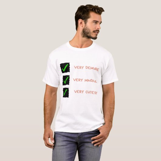 Een leuke persoonlijkheid t-shirt (Voorkant volledig)