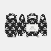 Een leuke piratenvlag thema bruiloft bedankdoosjes (Uitgevouwen)