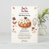 Een leuke retro boho taartbroodje in de oven Baby Kaart (Staand voorkant)