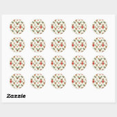 Een leuke Rudolph en kerst Ronde Sticker (Vel)