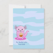 Een leuke uitnodiging voor Axolotl Birthday (Achterkant)