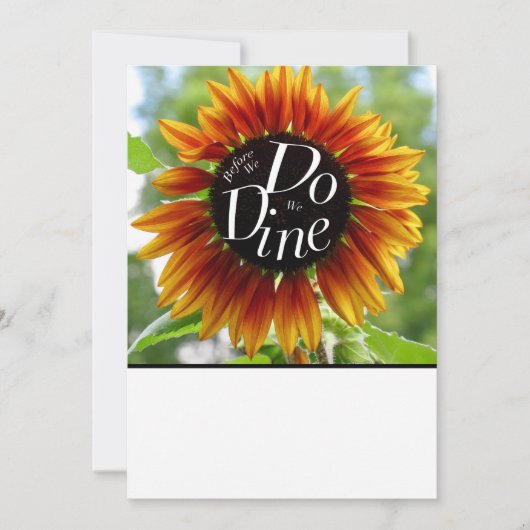 Een leuke uitnodiging voor een trouwrepetitief din (Voorkant)