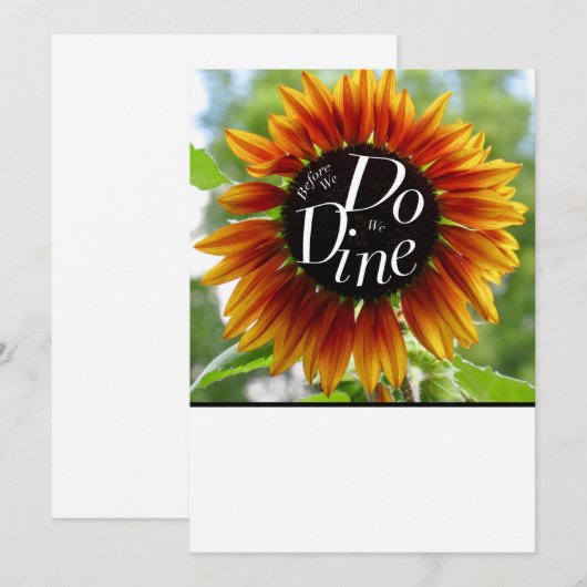 Een leuke uitnodiging voor een trouwrepetitief din (Voorkant / Achterkant)