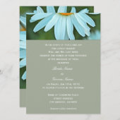 Een leuke uitnodiging voor witte dagenbloemen brui (Voorkant / Achterkant)