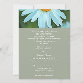 Een leuke uitnodiging voor witte dagenbloemen brui