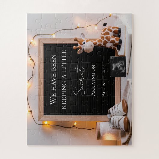 Een leuke vreugdevolle baby giraffe zwangerschapsa legpuzzel (Verticaal)