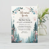 Een leuke wilde moeder om Wood Woodland Baby showe Kaart (Staand voorkant)