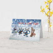 Een leuke Yule Christmas Kaart (Gele Bloem)