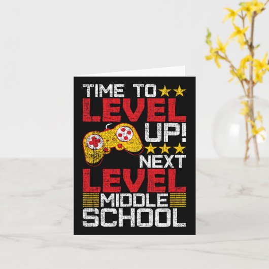 Een level omhoog gaan Middelbare School Video Game Kaart (Gele Bloem)