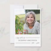 Een leven goed geleefd Casual belettering foto Bedankkaart (Voorkant)