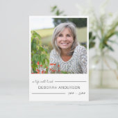 Een leven goed geleefd Casual belettering foto Bedankkaart (Staand voorkant)