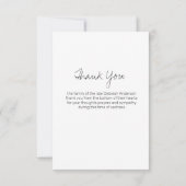 Een leven goed geleefd Casual belettering foto Bedankkaart (Achterkant)